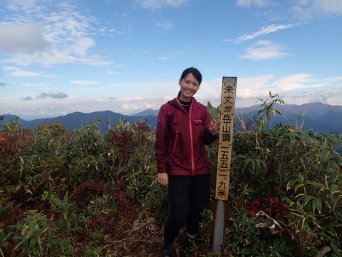 2021/10 黒又川みかぐら沢から立った未丈ヶ岳の山頂